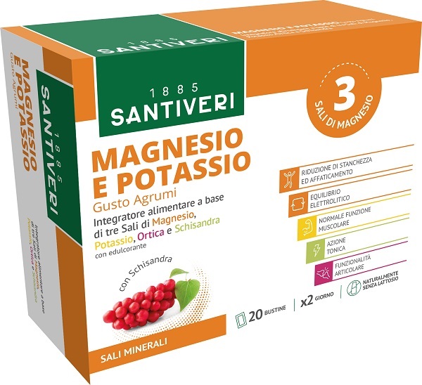 MAGNESIO & POTASSIO SALI MINERALI 20 BUSTINE - Gruppofarmastore.it