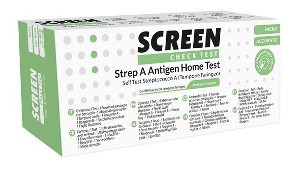 STREP A ANTIGEN HOME TEST DETERMINAZIONE QUALITATIVA ANTIGENI STREPTOCOCCO A DA TAMPONE FARINGEO 1 PEZZO - Gruppofarmastore.it