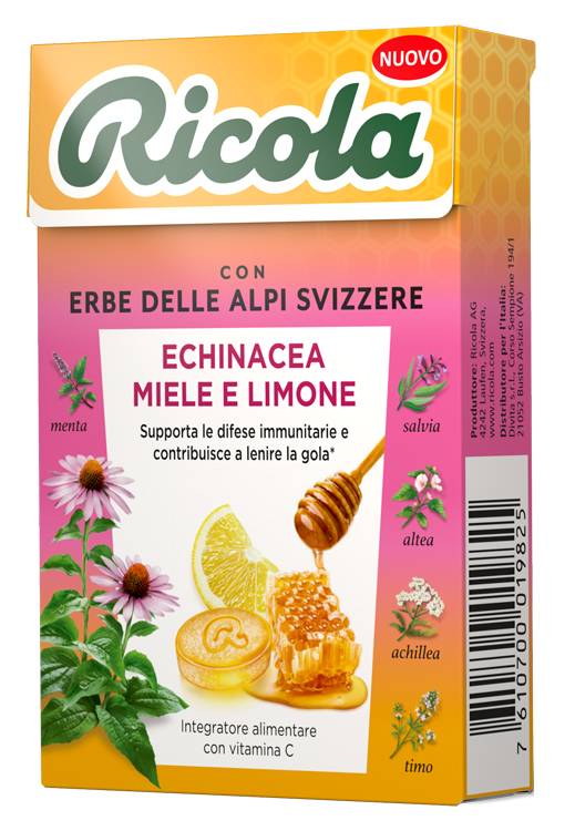 RICOLA ECHINACEA MIELE & LIMONE 50 G - Gruppofarmastore.it
