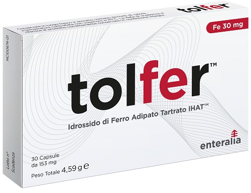 TOLFER IHAT IDROSSIDO FERRO ADIPATO TARTRATO NANO 30 CAPSULE - Gruppofarmastore.it