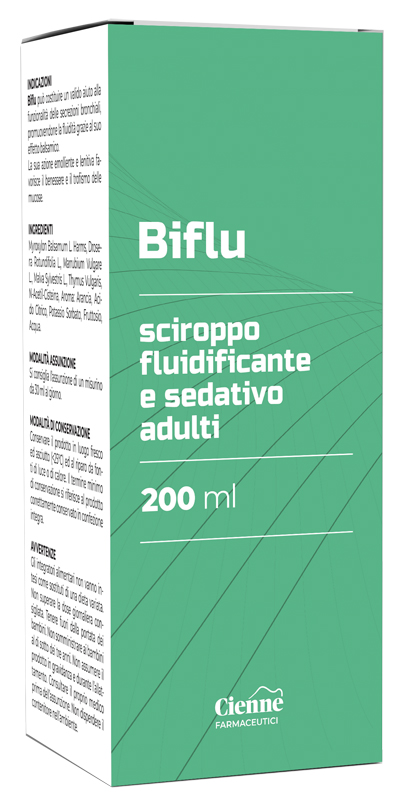 BIFLU SCIROPPO ADULTI FLUIDIFICANTE E SEDATIVO ADULTI 200 ML - Gruppofarmastore.it