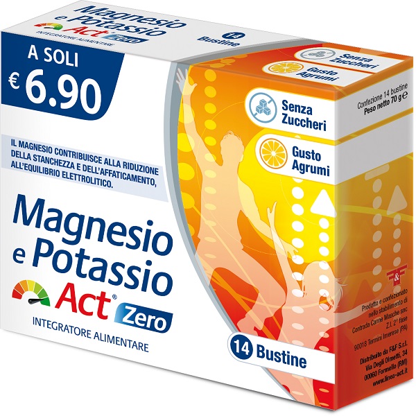 MAGNESIO E POTASSIO ACT ZERO 14 BUSTINE - Gruppofarmastore.it