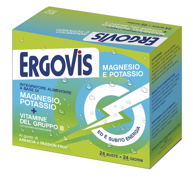 ERGOVIS MG+K VITAMINE B CON ZUCCHERO 24 BUSTINE - Gruppofarmastore.it