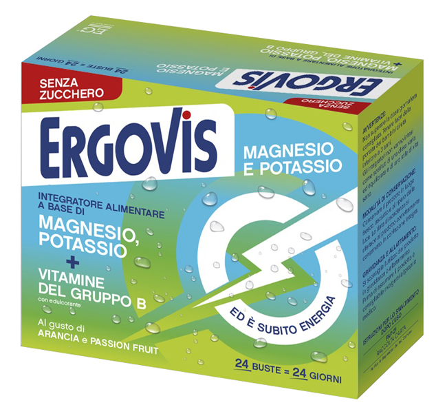 ERGOVIS MG+K VITAMINE B SENZA ZUCCHERO 24 BUSTINE - Gruppofarmastore.it