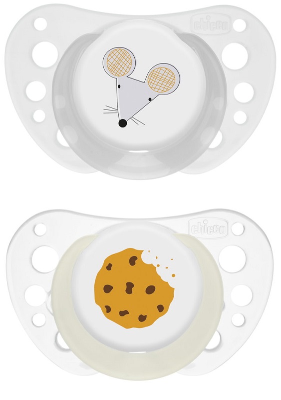 CHICCO SUCCHIETTI AIR GRIGIO LUMI SILICONE 16-36 MESI 2 PEZZI - Gruppofarmastore.it