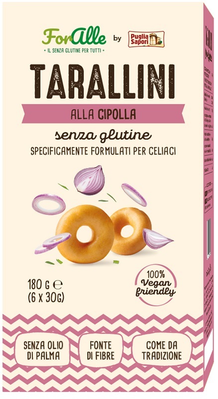FORALLE TARALLINI ALLA CIPOLLA 6 BUSTINE X 30 G - Gruppofarmastore.it