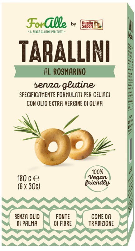 FORALLE TARALLINI ROSMARINO 6 BUSTINE X 30 G - Gruppofarmastore.it