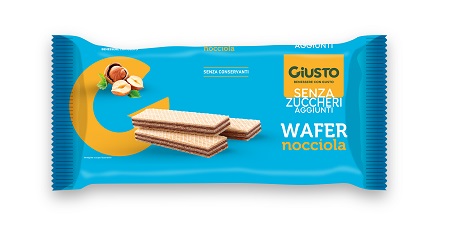 GIUSTO SENZA ZUCCHERO WAFERS NOCCIOLA 150 G - Gruppofarmastore.it