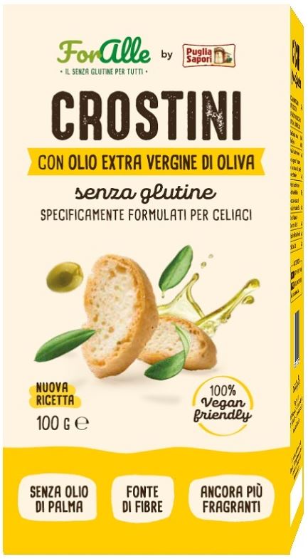 FORALLE CROSTINI CON OLIO EXTRAVERGINE D'OLIVA 100 G - Gruppofarmastore.it