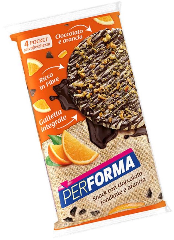 PERFORMA GALLETTE CIOCCOLATO FONDENTE E ARANCIA 4 POCKET - Gruppofarmastore.it