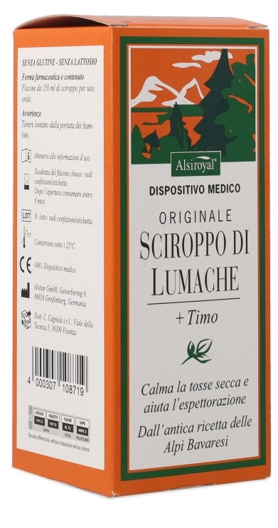 SCIROPPO LUMACHE ORIGINALE ALSITAN 150 ML - Gruppofarmastore.it