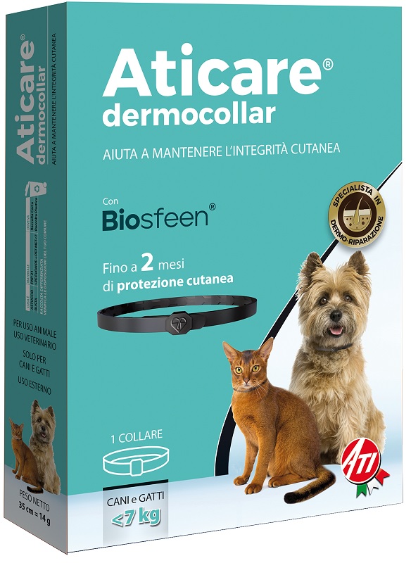 ATICARE DERMOCOLLAR CANI PICCOLI E GATTI CON PESO INFERIORE A 7 KG - Gruppofarmastore.it