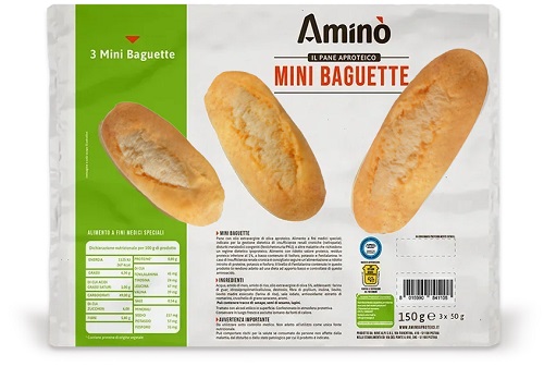 AMINO' MINI BAGUETTE 3 PEZZI DA 50 G - Gruppofarmastore.it