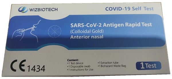 TEST ANTIGENICO RAPIDO COVID-19 WIZBIOTECH AUTODIAGNOSTICO RILEVAZIONE QUALITATIVA ANTIGENE SARS-COV-2 IN TAMPONI NASALI - Gruppofarmastore.it