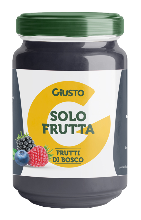GIUSTO SOLO FRUTTA CONFETTURA FRUTTI DI BOSCO 220 G - Gruppofarmastore.it