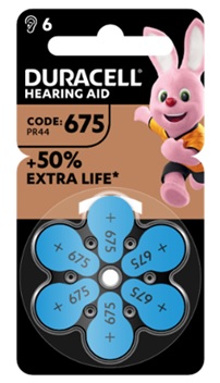 DURACELL EASY TAB 675 BLU BATTERIA PER APPARECCHIO ACUSTICO 6 PEZZI - Gruppofarmastore.it