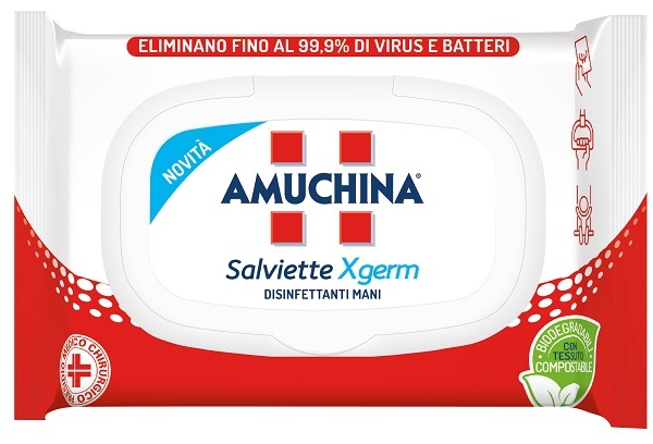 AMUCHINA XGERM SALVIETTINE MANI 20 PEZZI - Gruppofarmastore.it