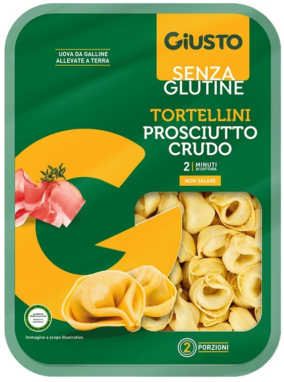 GIUSTO SENZA GLUTINE TORTELLINI PROSCIUTTO CRUDO 250 G - Gruppofarmastore.it