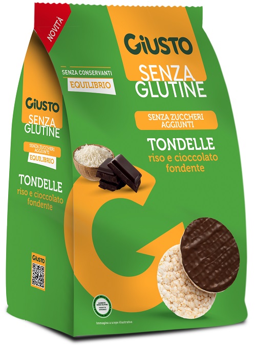 GIUSTO SENZA GLUTINE TONDELLE CIOCCOLATO FONDENTE NEW 60 G - Gruppofarmastore.it
