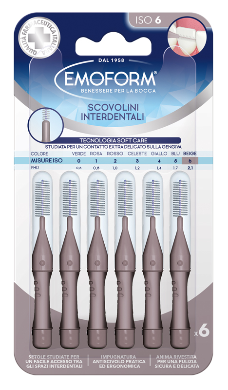 EMOFORM SCOVOLINO ISO 6 BEIGE 6 PEZZI - Gruppofarmastore.it