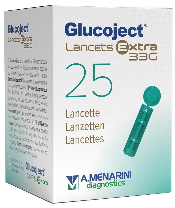 LANCETTA PUNGIDITO GLUCOJET EXTRA GAUGE 33 25 PEZZI - Gruppofarmastore.it