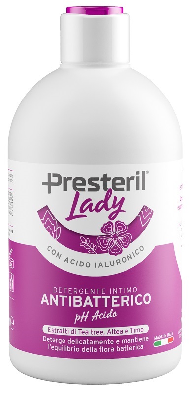 LADY PRESTERIL  DETERGENTE INTIMO ANTIBATTERICO/PH ACIDO 250 ML - Gruppofarmastore.it