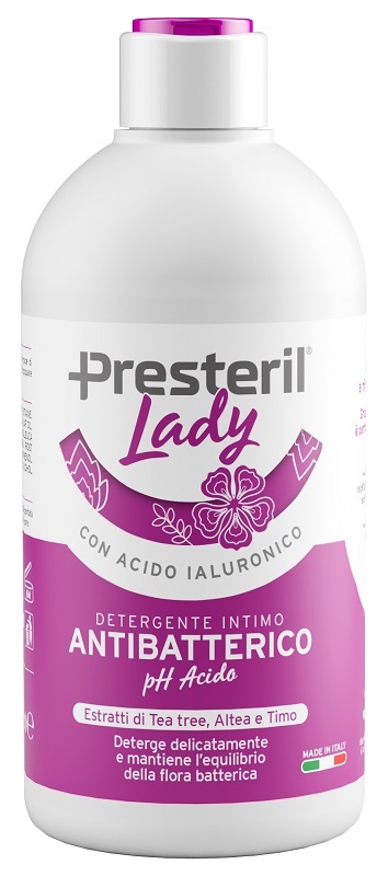 PRESTERIL LADY DETERGENTE INTIMO ANTIBATTERICO/PH ACIDO 500  ML - Gruppofarmastore.it