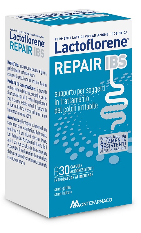 LACTOFLORENE REPAIR IBS 30 CAPSULE ACIDORESISTENTI DA 375 MG SENZA GLUTINE SENZA LATTOSIO - Gruppofarmastore.it