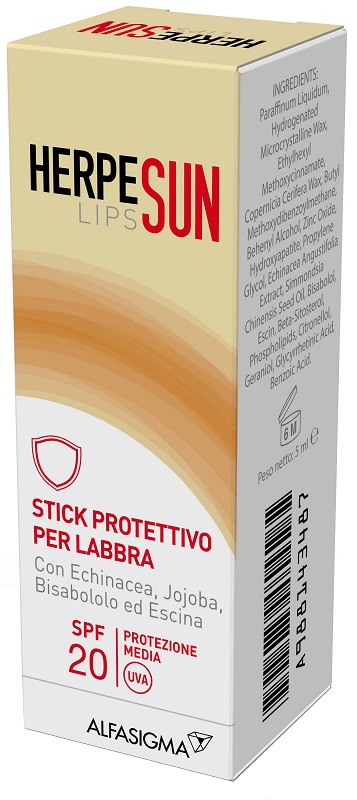 HERPESUN LIP STICK LABBRA SPF 20 5 ML - Gruppofarmastore.it