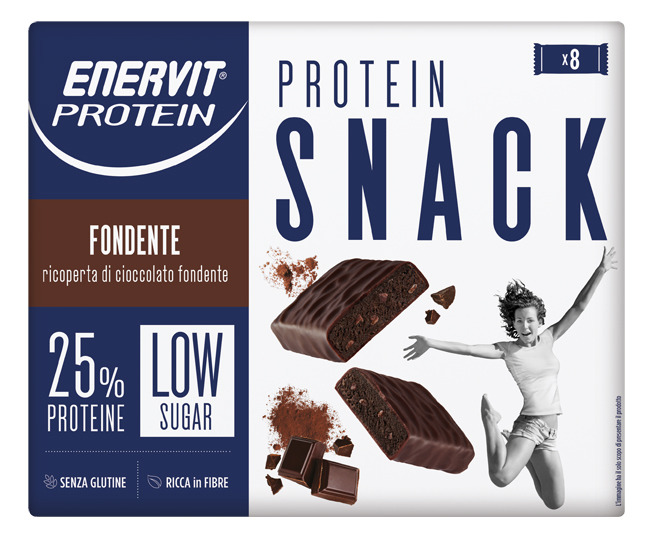 ENERVIT PROTEIN SNACK FONDENTE LOW SUGAR ASTUCCIO 8 X 27 G - Gruppofarmastore.it