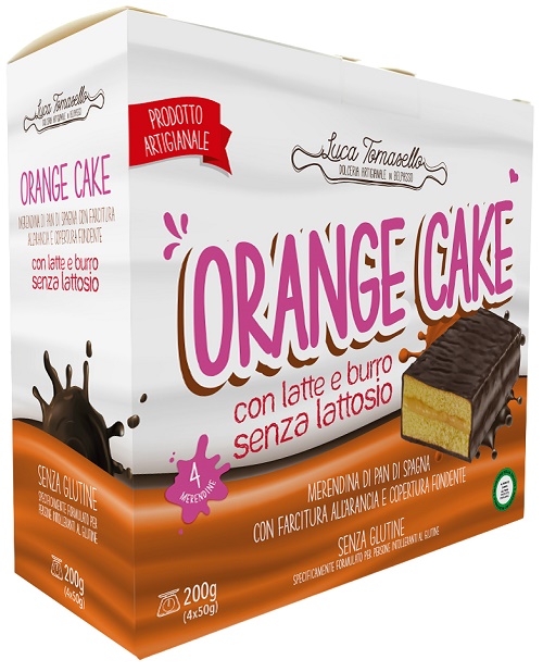 ORANGE CAKE MERENDINA ALL'ARANCIA CON COPERTURA DI CIOCCOLATO FONDENTE 4X50G - Gruppofarmastore.it