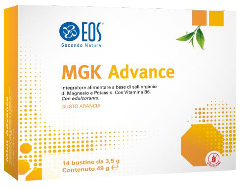 EOS MGK ADVANCE 14 BUSTINE DA 3,5 G GUSTO ARANCIA CON EDULCORANTE SENZA GLUTINE - Gruppofarmastore.it