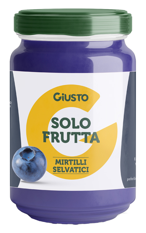 GIUSTO SOLO FRUTTA CONFETTURA MIRTILLI SELVATICI 220 G - Gruppofarmastore.it