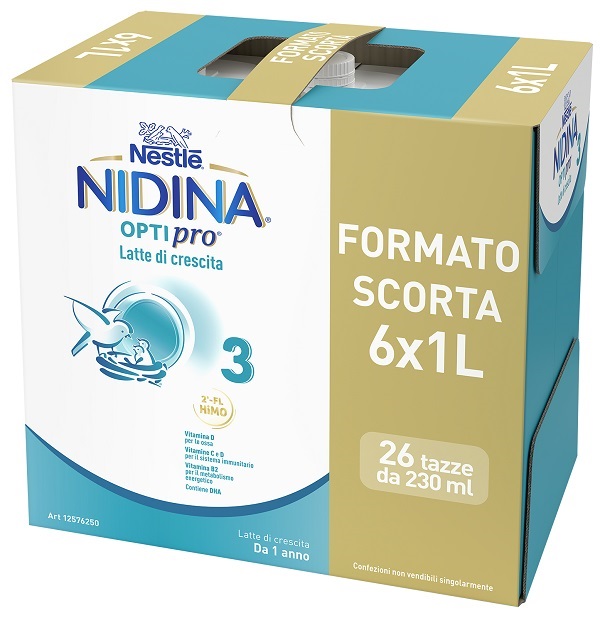 NIDINA OPTIPRO 3 LIQUIDO 6 PEZZI DA 1 LITRO - Gruppofarmastore.it