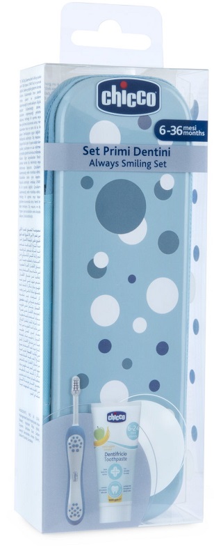 CHICCO SET DENTALE 6 MESI+ AZZURRO - Gruppofarmastore.it