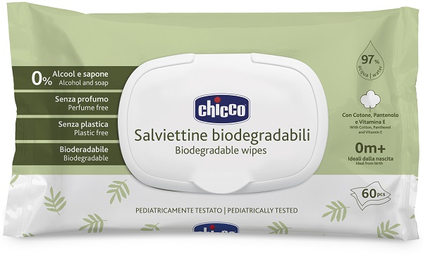 CHICCO SALVIETTE BIO 60 PEZZI PLAQUE - Gruppofarmastore.it