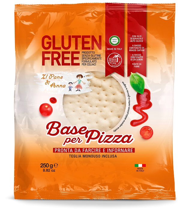 IL PANE DI ANNA BASE PIZZA SENZA GLUTINE SENZA LATTE 250 G - Gruppofarmastore.it