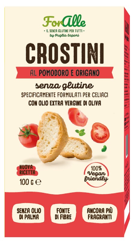 FORALLE CROSTINI POMODORO E ORIGANO 100 G - Gruppofarmastore.it