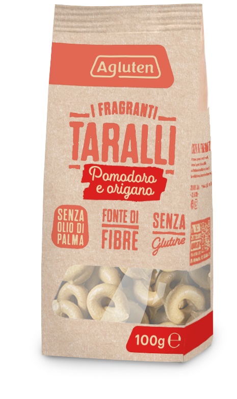 AGLUTEN TARALLI POMODORO E ORIGANO 100 G - Gruppofarmastore.it