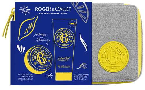 ROGER & GALLET TROUSSE NATALE UOMO KIT RASATURA 1 SHAVING BAR 100 G + 1 DOPOBARBA 75 ML - Gruppofarmastore.it