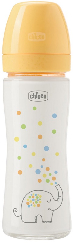 CHICCO BIBERON PERFECT GLASS UNISEX SILICONE DA 240 ML - Gruppofarmastore.it