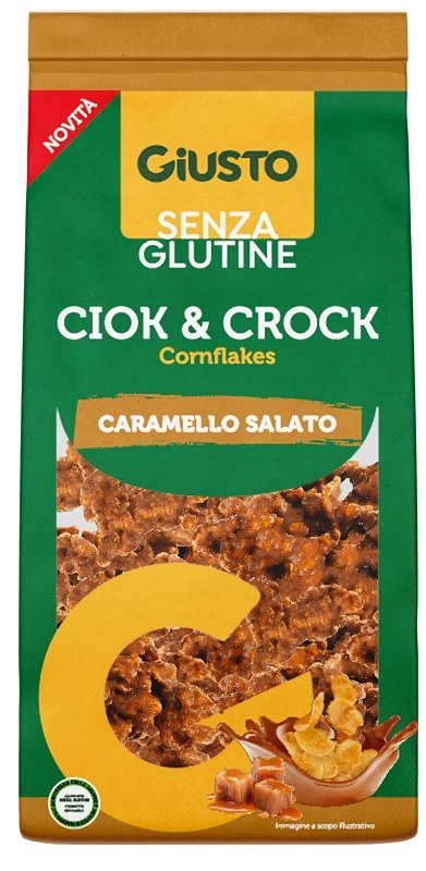 GIUSTO SENZA GLUTINE CIOK&CROCK CORNFLAKES CARAMELLO SALATO 125 G - Gruppofarmastore.it