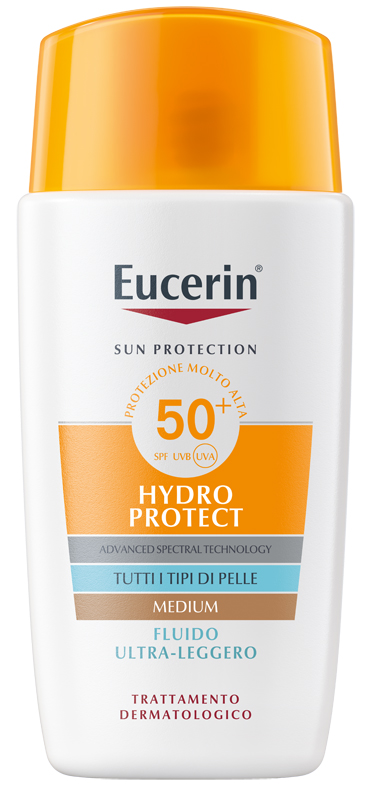 EUCERIN SUN FLUIDO ULTRA LEGGERO TINTED SPF50+ 50 ML - Gruppofarmastore.it