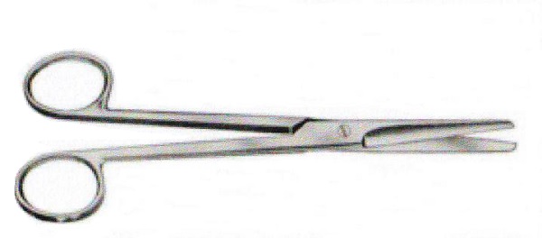 FORBICE RETTA PUNTE SMUSSE IN ACCIAIO PER CHIRURGIA 11,5CM MONOUSO - Gruppofarmastore.it