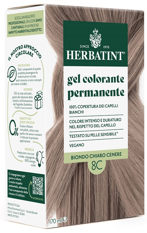 HERBATINT 8C BIONDO CHIARO CENERE 170 ML - Gruppofarmastore.it