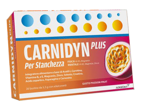CARNIDYN PLUS 20 BUSTINE DA 5,3 G GUSTO PASSION FRUIT - Gruppofarmastore.it