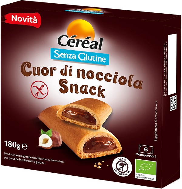 CEREAL SNACK CUOR DI NOCCIOLA SENZA GLUTINE 180 G - Gruppofarmastore.it