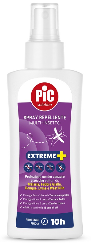 PIC SOLUTION SPRAY REPELLENTE MULTI-INSETTO EXTREME+ 100 ML - Gruppofarmastore.it