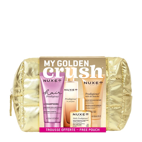 NUXE TROUSSE PRODIGIEUX 2026 1 WASH HAIR PRODIGIEUSE 30 ML + 1 HUILE PRODIGIEUSE 10 ML + 1 PRODIGEUX LE PARFUM 15 ML + 1 SHOWER GEL PROGIGEUX 30 ML - Gruppofarmastore.it
