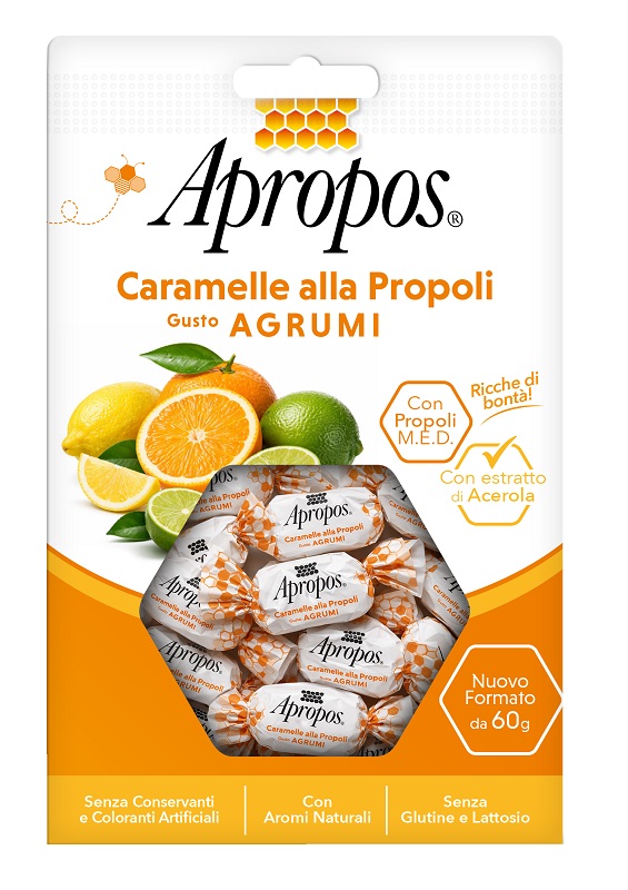 APROPOS CARAMELLE PROPOLI AGRUMI 60 G - Gruppofarmastore.it